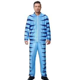 Todollcos Phil Weston Costume Football Coach Blue Tigers Jacket Kick and Scream Tracksuit Soccer Sportswear Training (XX-Large)