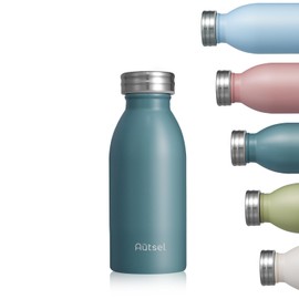 Autsel Stainless Steel Water Bottle 350ml Double Walled Vacuum Insulated Metal Water Bottle Leakproof Sports Flask Bottle BPA Free