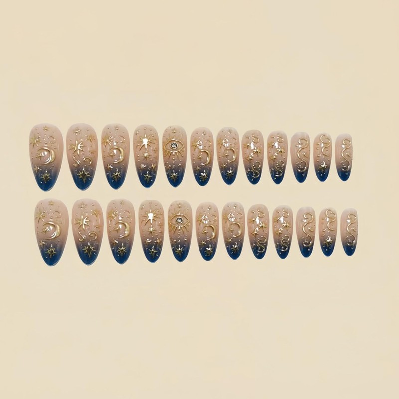 FIEONCIY Press on Almond Nails Short Length Glossy Acrylic Almond