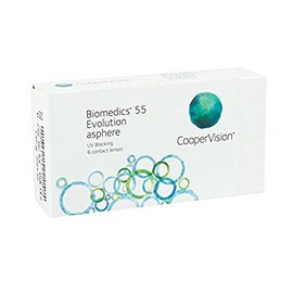 BIOMEDICS EVOLUTION CooperVision Biomedics 55 Evolution Monatslinsen weich, 6 Stück / BC 8.90 mm / DIA 14.20 mm / -1.50 Dioptrien