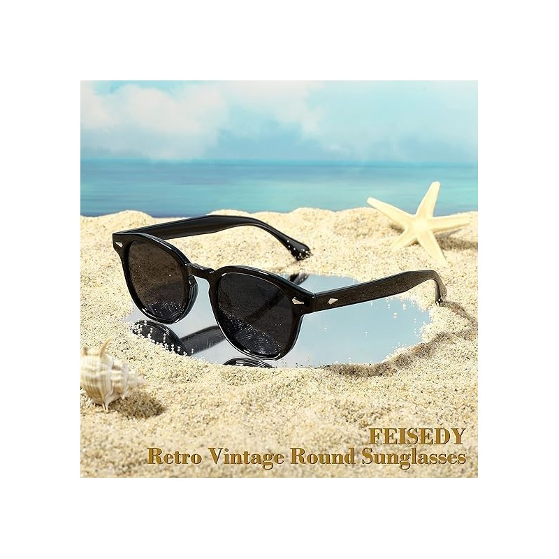 FEISEDY Women's Men's Sunglasses, Wellington Shape, Square, Retro, UV400, UV