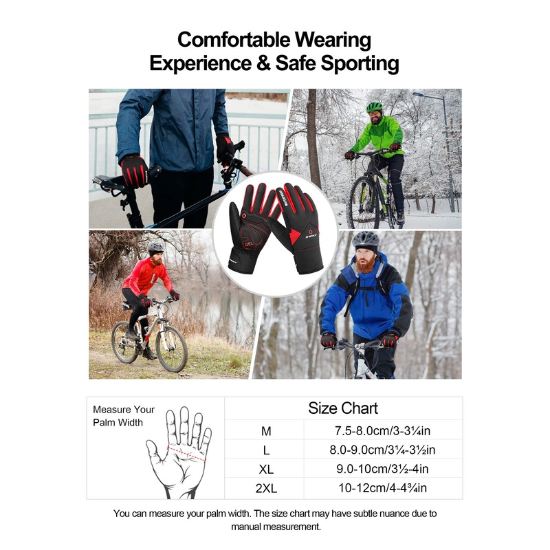 INBIKE Winter Cycling Gloves Waterproof Touch Screen Bike Gloves Termal