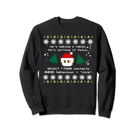 SQL Santa Claus Database DB Clause Informatic Programmer Sweatshirt