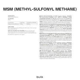 Bulk MSM Powder (Methyl-Sulfonyl Methane), 1 kg