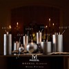 MOZEAL 3" x 4" Hand-Poured Unscented Candle,Dripless Pillar Candle Set