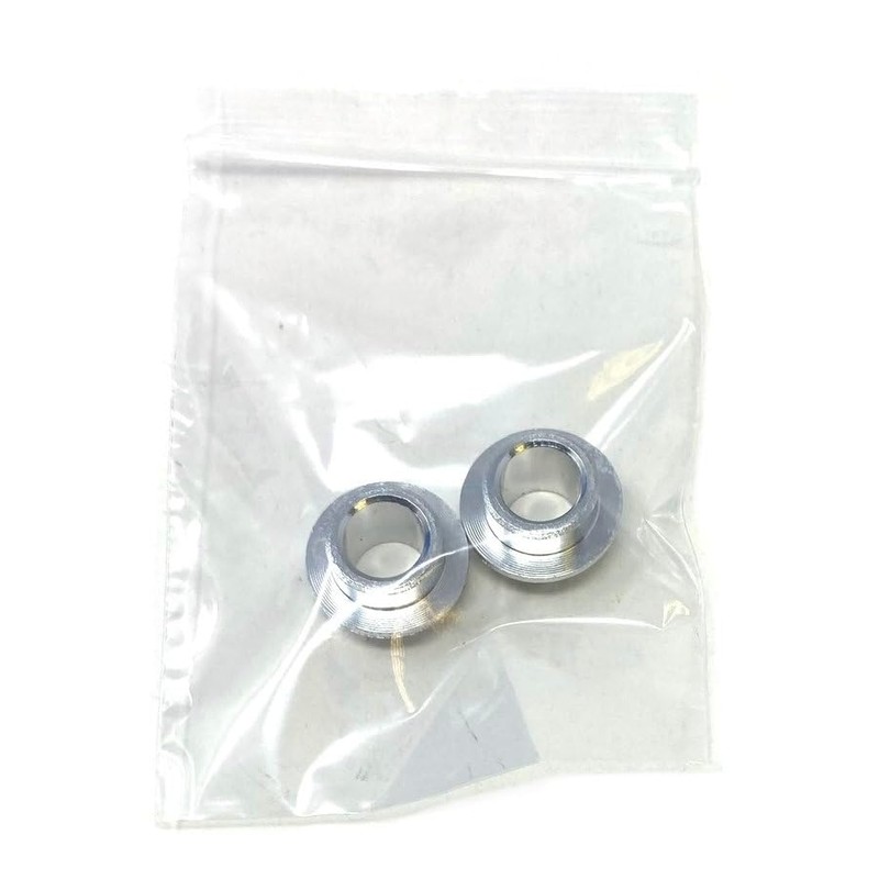 Team Dogz 10mm Scooter Wheel Bearing Spacers (Pair) - Silver