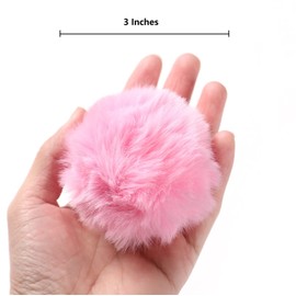 Craft Pom Balls - Large White Poms Costume Accessory for Arts & DIY Creative Crafts Decorations, 3 Inches, 20 Pieces, Pink