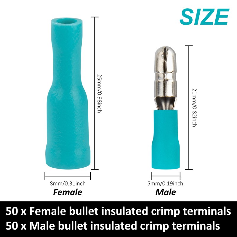 Cable Lugs Electrical Crimp Connectors Round Cable Connector Waterproof Insulated