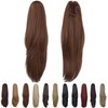 Brown Clip Ponytail,SYXLCYGG Straight Clip Claw Ponytails 18" 4.3 OZ