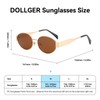 Dollger Retro Oval Polarized Sunglasses Womens Mens Ladies Designer Metal