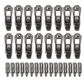 DEEGOOLY 16Pcs 53021077 Valve Lifters & 16Pcs 53020742 Engine Rocker Arm Fits for 1999-2004 Grand Cherokee WJ 4.7L V8