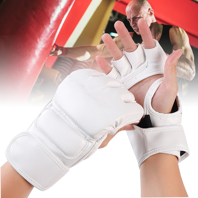 Half Finger Boxing Gloves Punching Bag Open Palms Fighting Kickboxing