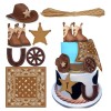 Decoración Pastel De Vaquero Del Oeste Para Fiesta Cumpleaño Rdffcoo