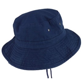 Trendy Apparel Shop XXL - Sombrero de boonie de gran tamaño de ala grande 100% algodón para exteriores, marino, 3X-Large