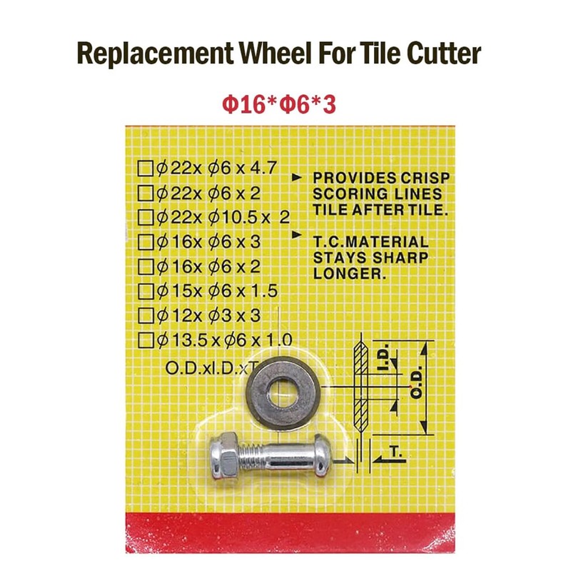 Hayaww 2 x Tile Cutting Wheels Suitable for 16 x