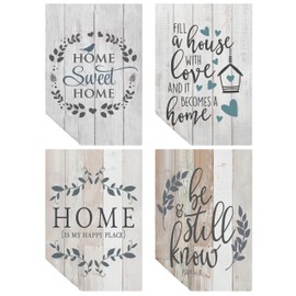 FOPENEM Christian Farmhouse Kitchen Towels Set of 4, Home Sweet Home Housewarming Gifts Hand Towels for Bathroom Decor, Christian Gifts for Women Dish Tea Towels for Kitchen Decor, 16x24 Inches