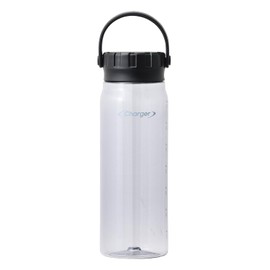 Pearl Metal HC-266 Water Bottle, Aqua Bottle, 28.2 fl oz (830 ml), Direct Drinking, Tritan Tritan Plastic, Break-Resistant, BPA Free, Clear Gray, Fast Charger