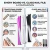 6 Pcs Glass Nail File Polisher Set for Natural Nails,