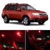 LEDpartsNow Interior LED Lights Replacement for 1998-2014 Subaru Forester Accessories Package Kit (6 Bulbs), RED