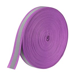 PATIKIL Reflective Tape Strip, 20mm x 50yards High Visibility Reflective Fabric Tape Sew-on DIY Warning Safety Trim Ribbon Webbing for Clothing Raincoats, Purple