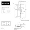 elox Narrow Stile Aluminum Door Mortise Deadlatch Lock Double Keyed