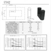 1pair UY42 Ultra Large Power Transformer Core UY120/89/42 UU Isolator
