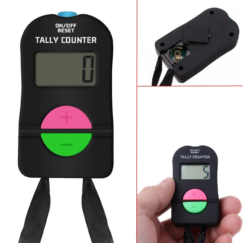 Digital Tally Counter, Electronic Vocal Counter Manual Clicker, Mini Lanyard