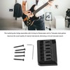 Electric Guitar Saddle Bridge Black Sturdy Durable Guitar Fixed Hardtail