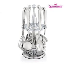 Queen Sense All Stainless Steel Cooking Utensils/Rotary Kitchen Cooking Utensils Kitchen Tool Set of 7 / 퀸센스 올스텐 조리도구/ 로타리 주방 요리도구 키친툴 세트7종