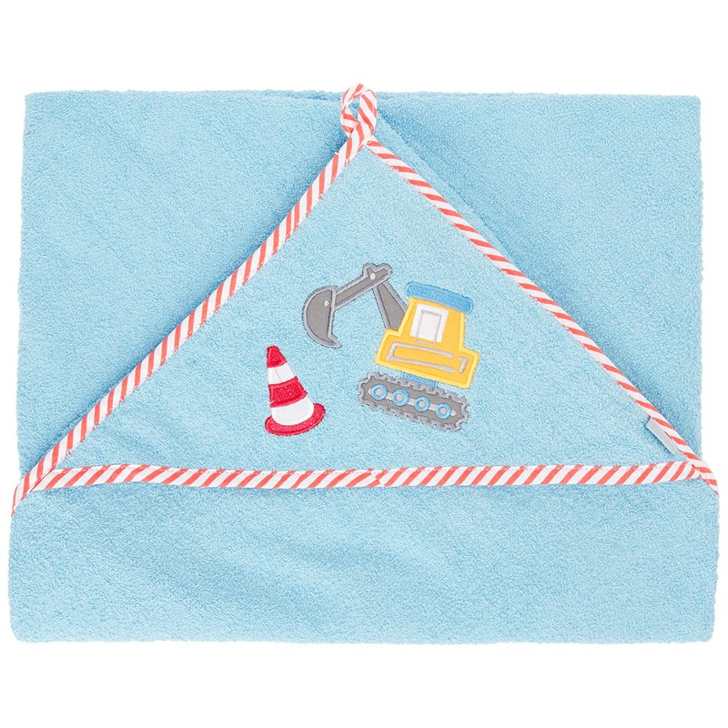 Playshoes Baby - Jungen Kapuzentuch Baustelle 340047, 17 - Bleu,