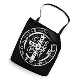 Street, Benedict Medal Catholic Saint Cross Prayer Tote Bag