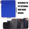 RIVEENY Portable Hard Drive Sleeve for Laptop, Adhesive Pouch for