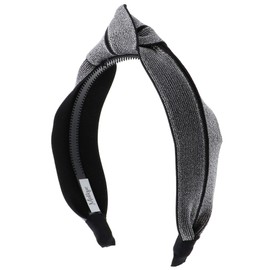 Motique Accessories Two Inch Fancy Sparkle Knot Headband for Women - Silver