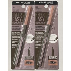 Maybelline Hyper Easy Crayon Eyeliner, 002 Deep Brown, 2 Pack