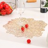 Hosoncovy 4 Pack Decorative Coral Leaf Placemats PVC Placemats Hollow