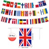 AhfuLife Eurovision Flag Bunting Party Decorations, 37 National Double Sides