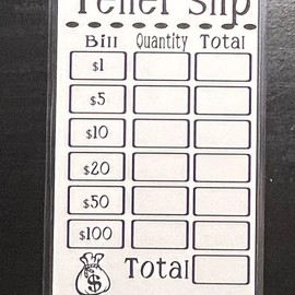 Laminated Teller Slip - Color: White