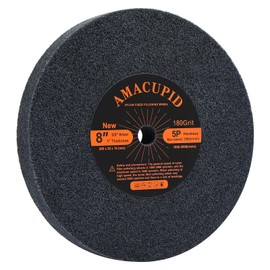 AmaCupid Brushed Nylon Fiber Buffing Wheels 8 Inch 5P Hardness. for Bench Grinder Polishing Machine. Polishing Soft Materials Such as Copper and Aluminum. 5/8 Inch Arbor, 1 inches Thickness, 180 Grit