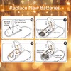 6 Pack Fairy Lights Battery Operated with Timer 2PCS Remote