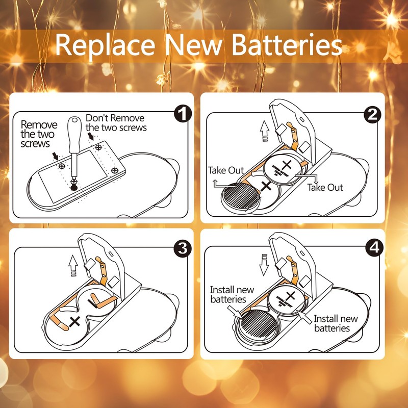 6 Pack Fairy Lights Battery Operated with Timer 2PCS Remote