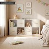 8 Cube Storage Organizer - Solid Wood Bookshelf with 4