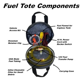 FlowJoe - GasTapper Fuel Tote 12V Transfer Pump Moves 30 Gallons of Gas or Diesel Per Hour. Great for Preppers, UTV's, Boats, Equipment, Vehicles, Gasoline, Diesel, Etc. Manufactured in the USA.