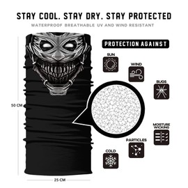 NAOKOTON 3D Breathable Seamless Tube Face Mask, Dust-proof Windproof UV Protection Motorcycle Bicycle ATV Face Mask for Cycling Hiking Camping Climbing Fishing Hunting Motorcycling