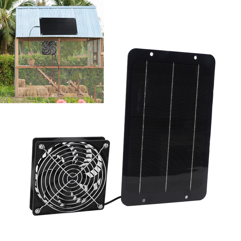7W 12V Solar Panel Fan Kit Monocrystalline Silicon Saving Energy