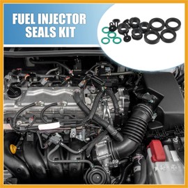 Partuto Fuel Injector O Rings Seals with Micro Filters Fuel Injector Repair Kit for Suzuki GSXR 600 750 1000 Hayabusa GSX1300 Rubber Black (Set of 4) Replacement