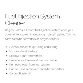 Justice Brothers Fuel Injection System Cleaner J/B Justice Brothers Opens Clogged Injector