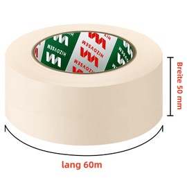 HIZOVSEM Wide Masking Tape 2 inches, 2 Packs Adhesive Painting Tape Bulk for General Purpose Use, 2 inches x 60 Yards x 2 Rolls, 120 Yards in Total