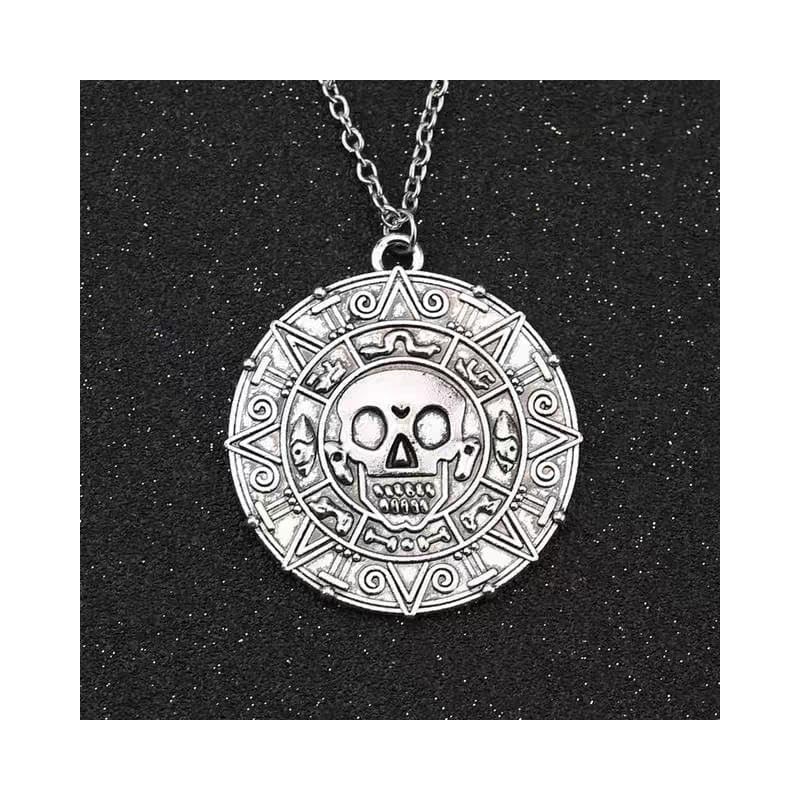 PIDAK Pirate medallion with skull - Caribbean - colour silver