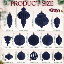 Velvet Hanging Ball Ornaments Set for Christmas Tree
