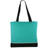 Shoulder Tote Bag with Zipper (Teal)